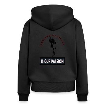 Bachata danse bachata danse danse couple de danse - Sweat à capuche zippé Premium bio Femme - noir - Dos - Julia (174cm)