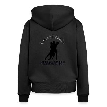 danse couple de danse cours de danse danseur danseur cadeau - Sweat à capuche zippé Premium bio Femme - noir - Dos - Julia (174cm)