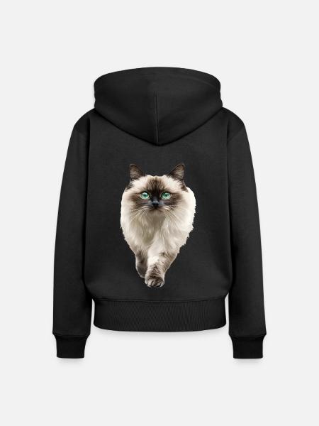 Himalaya - Frauen Premium Bio Zip Hoodie - Schwarz