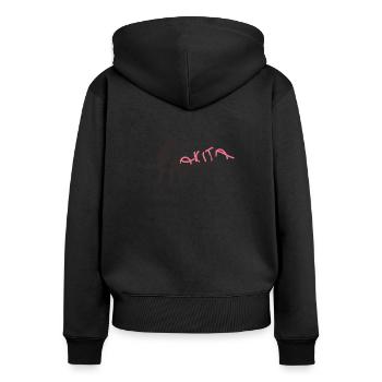 Akita Inu - Neuer Sheriff in der Stadt - Frauen Premium Bio Zip Hoodie - Schwarz - Hinten - Julia (174cm)