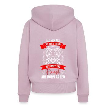 Löwe Tierkreiszeichen Konstellation - Frauen Premium Bio Zip Hoodie - Altrosa - Hinten - Julia (174cm)