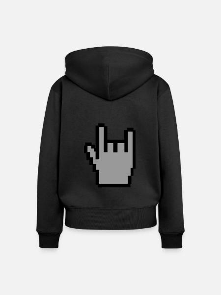 Metal - Frauen Premium Bio Zip Hoodie - Schwarz