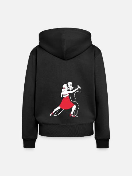 Salsa Tänzer Tänzerin - Frauen Premium Bio Zip Hoodie - Schwarz