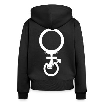 The symbol for the mistress and dominatrix - Women's Premium Organic Zip Hoodie - black - Back - Julia (174cm)