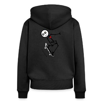 PPI skeatboarder - Women's Premium Organic Zip Hoodie - black - Back - Julia (174cm)