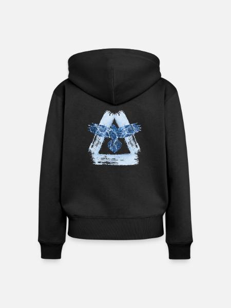adler e 206 - Frauen Premium Bio Zip Hoodie - Schwarz