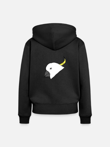 Kakadu - Papageienart - Papagei - Frauen Premium Bio Zip Hoodie - Schwarz