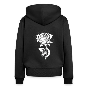 Satan Rose - Women's Premium Organic Zip Hoodie - black - Back - Julia (174cm)