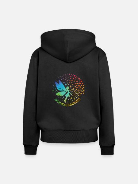 Sprinkle Kindness like Confetti Fee - Frauen Premium Bio Zip Hoodie - Schwarz