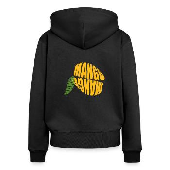Mangue - Sweat à capuche zippé Premium bio Femme - noir - Dos - Julia (174cm)