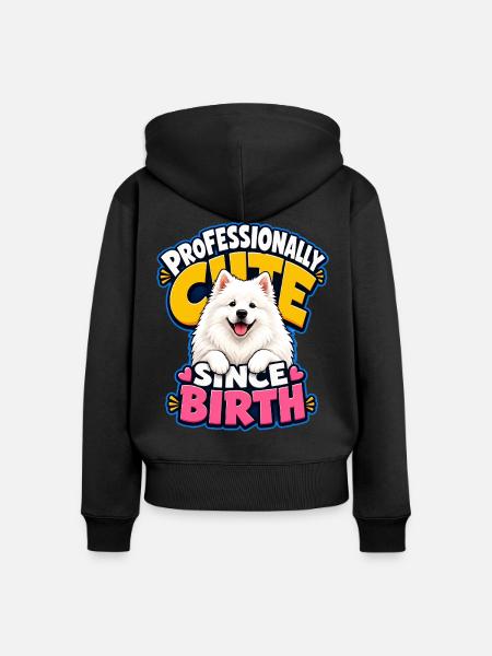 Samojeden - Frauen Premium Bio Zip Hoodie - Schwarz