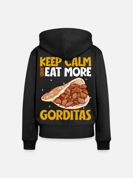 Keep Calm - Gorditas - Frauen Premium Bio Zip Hoodie - Schwarz
