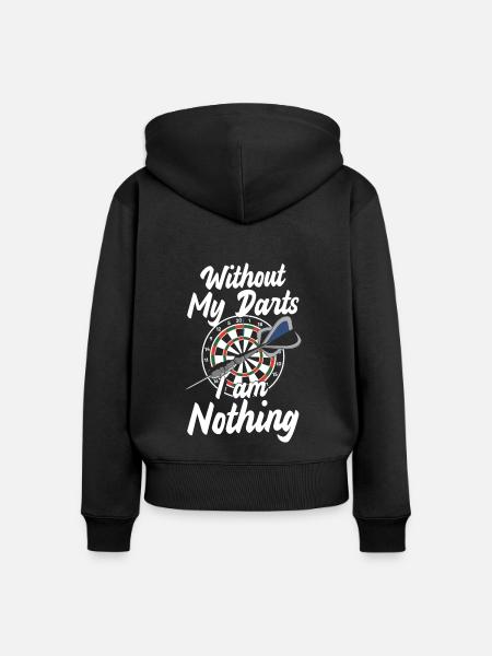 Dart Dartboard Bullseye Spiel - Frauen Premium Bio Zip Hoodie - Schwarz