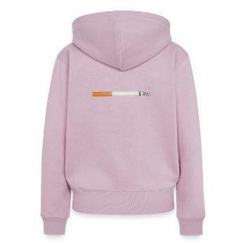 Cigarette Smoke Shade - Women's Premium Organic Zip Hoodie - dusky pink - Back - Julia (174cm)