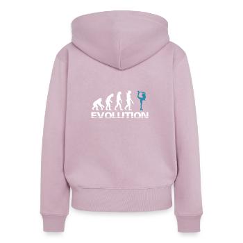 Evolution Figure Skating Ice - Frauen Premium Bio Zip Hoodie - Altrosa - Hinten - Julia (174cm)