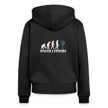 Evolution Figure Skating Ice - Frauen Premium Bio Zip Hoodie - Schwarz - Hinten - Julia (174cm)