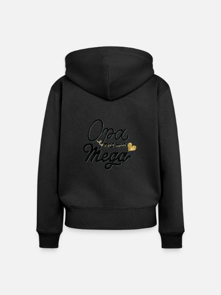 Opa, du bist mega - Frauen Premium Bio Zip Hoodie - 