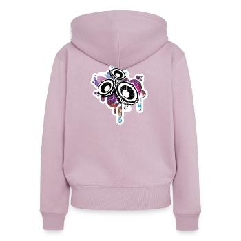 Abstrakte Graffiti-Lautsprecher Illustration - Frauen Premium Bio Zip Hoodie - Altrosa - Hinten - Julia (174cm)