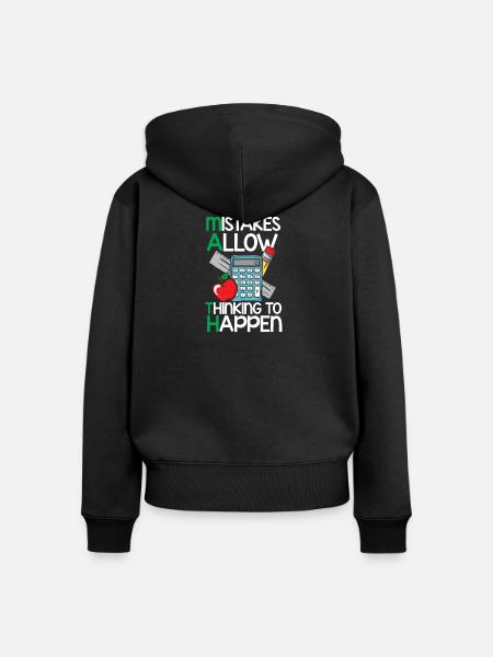 Mathematik - Frauen Premium Bio Zip Hoodie - Schwarz