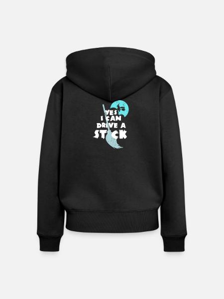 Hexe Halloween - Frauen Premium Bio Zip Hoodie - Schwarz