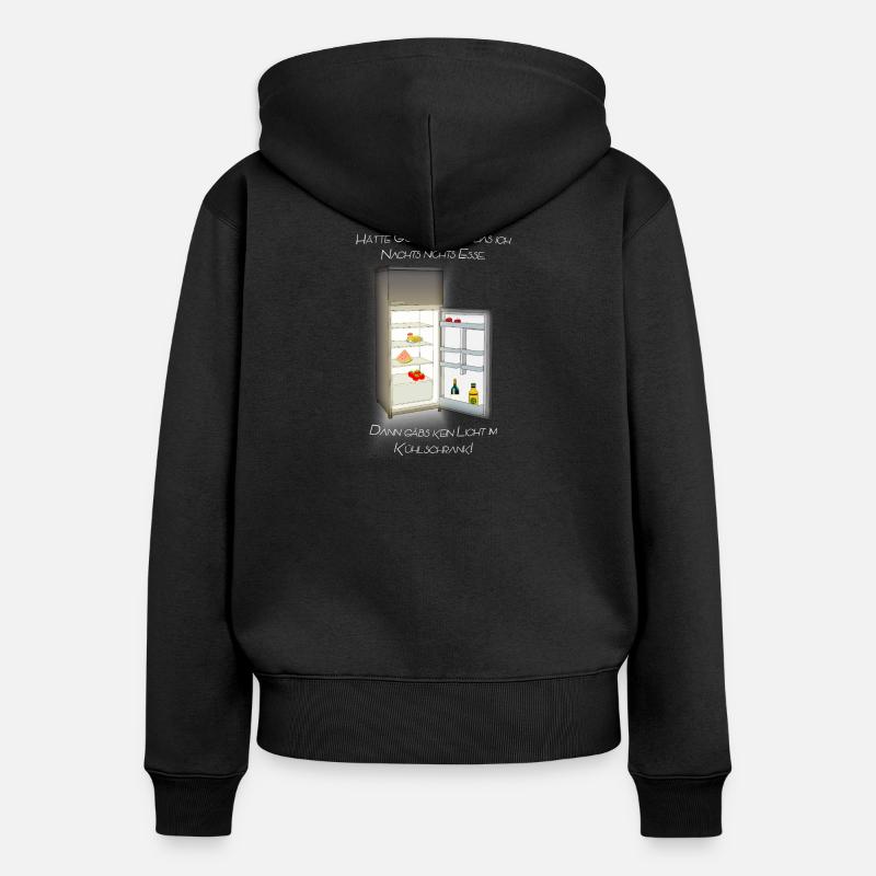 frigo - Sweat à capuche zippé Premium bio Femme - noir