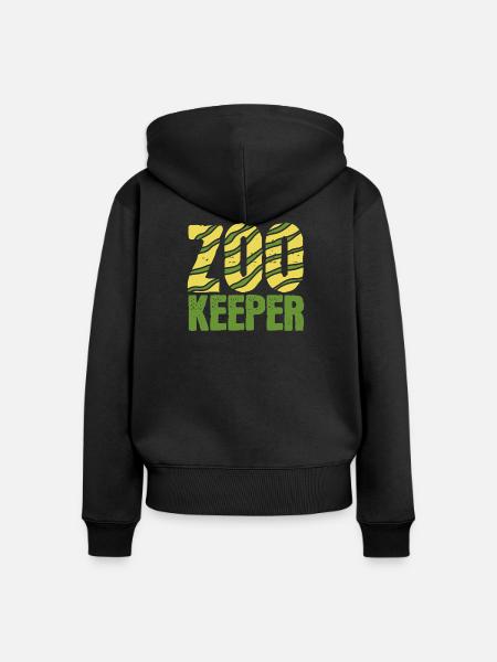 Zoo Keeper Tierpfleger - Frauen Premium Bio Zip Hoodie - Schwarz