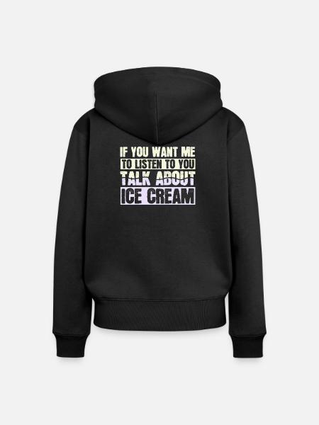 Eis - Frauen Premium Bio Zip Hoodie - Schwarz