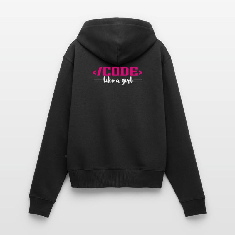 Codage Programmation informatique Sweat à capuche zippé Premium bio Femme
