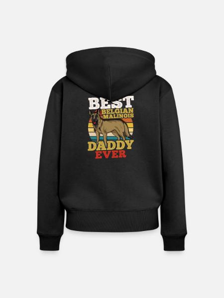 Malinois - Frauen Premium Bio Zip Hoodie - Schwarz