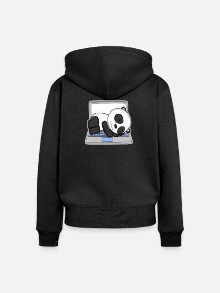 Computer Nerd Programmierer Herren Geschenk - Frauen Premium Bio Zip Hoodie - Schwarz