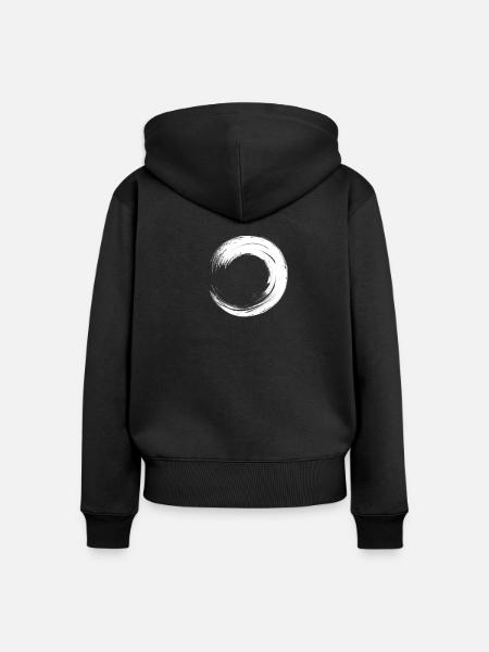 Kreis - Frauen Premium Bio Zip Hoodie - Schwarz