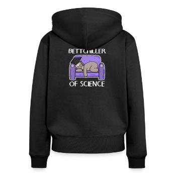 Bachelor Abschluss Geschenk lustig - Frauen Premium Bio Zip Hoodie - Schwarz - Hinten - Julia (174cm)