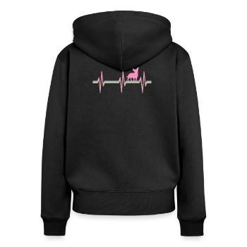 Chihuahua Chihuahua-Liebhaber - Frauen Premium Bio Zip Hoodie - Schwarz - Hinten - Julia (174cm)