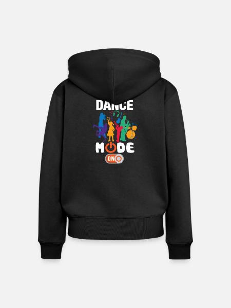 Lustiger Tanzmodus Ein - Frauen Premium Bio Zip Hoodie - Schwarz