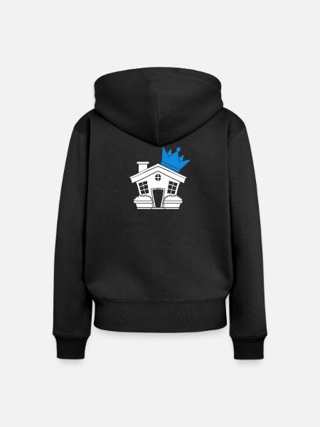 Haus Dach - Frauen Premium Bio Zip Hoodie - Schwarz