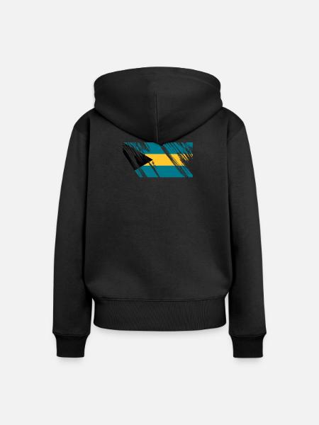 Bahamas Flagge - Frauen Premium Bio Zip Hoodie - Schwarz
