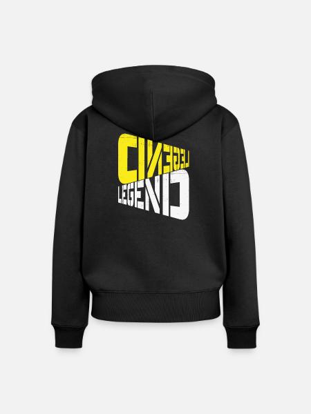 LEGENDE - Frauen Premium Bio Zip Hoodie - Schwarz
