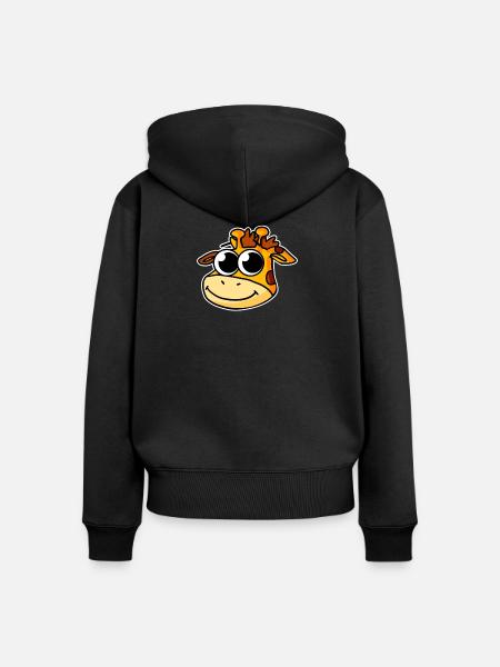 Giraffe - Frauen Premium Bio Zip Hoodie - Schwarz