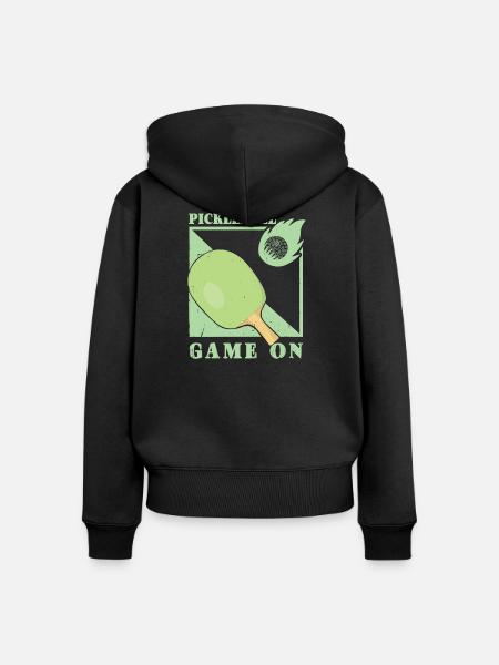 Pickleball Spieler - Frauen Premium Bio Zip Hoodie - Schwarz
