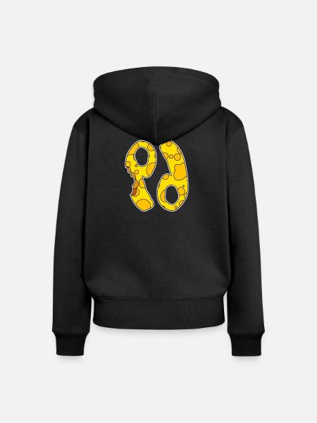 Sternzeichen Krebs Symbol - Frauen Premium Bio Zip Hoodie - Schwarz