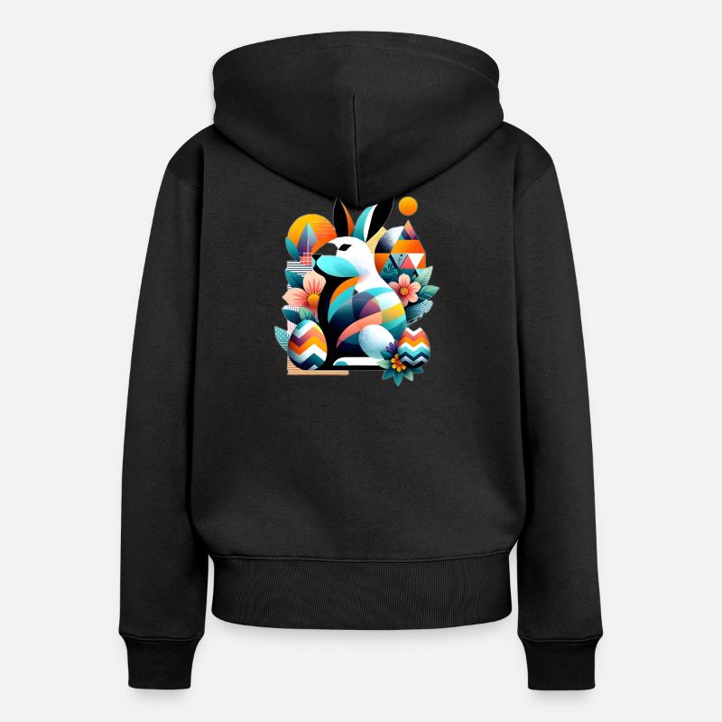 Modern Easter Graphics - Women's Premium Organic Zip Hoodie - black