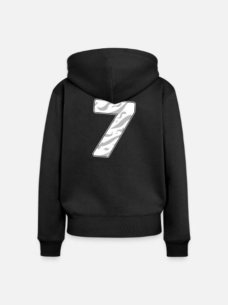 7 - Frauen Premium Bio Zip Hoodie - Schwarz