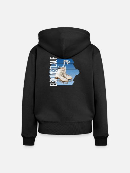 Eiskunstlauf - Frauen Premium Bio Zip Hoodie - Schwarz