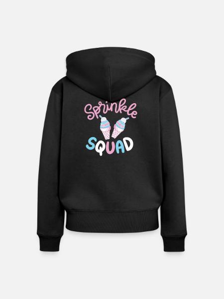 Eiscreme - Frauen Premium Bio Zip Hoodie - Schwarz
