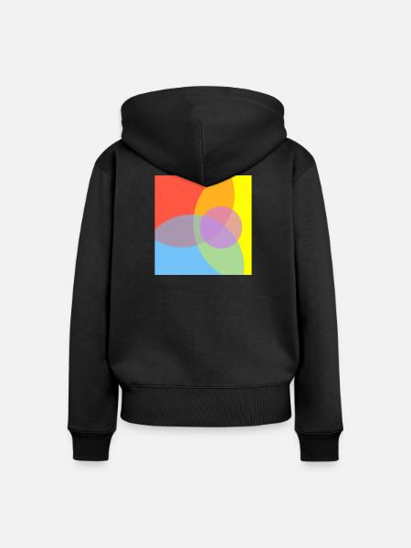  Farbenspiele Muster - Frauen Premium Bio Zip Hoodie - Schwarz