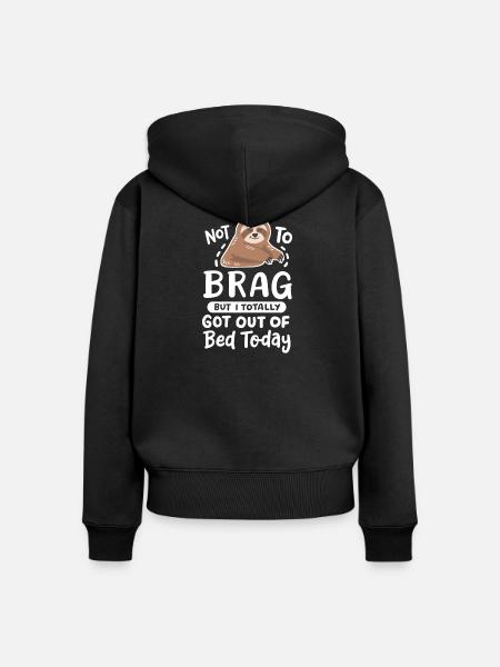 Faultier Liebhaber - Frauen Premium Bio Zip Hoodie - Schwarz