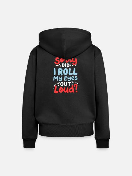 sarkastisch lustig Sarkasmus - Frauen Premium Bio Zip Hoodie - Schwarz