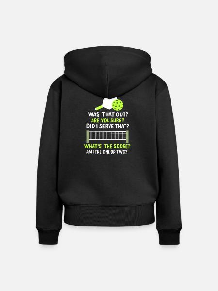 Pickleball-Spieler Paddleball - Frauen Premium Bio Zip Hoodie - Schwarz