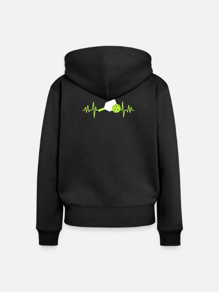 Pickleball-Spieler Pickleball - Frauen Premium Bio Zip Hoodie - Schwarz
