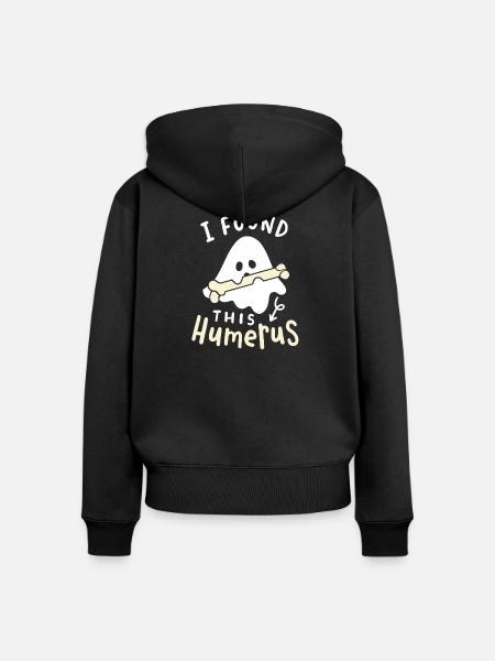 Geist Halloweenkostüm - Frauen Premium Bio Zip Hoodie - Schwarz